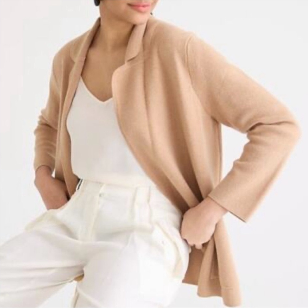 J. Crew Eloise Sweater-Blazer Heather Khaki‎ Women’s Medium NWOT